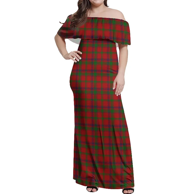 Reduced Prices MacColl (McColl) Tartan Off Shoulder Long Dress
