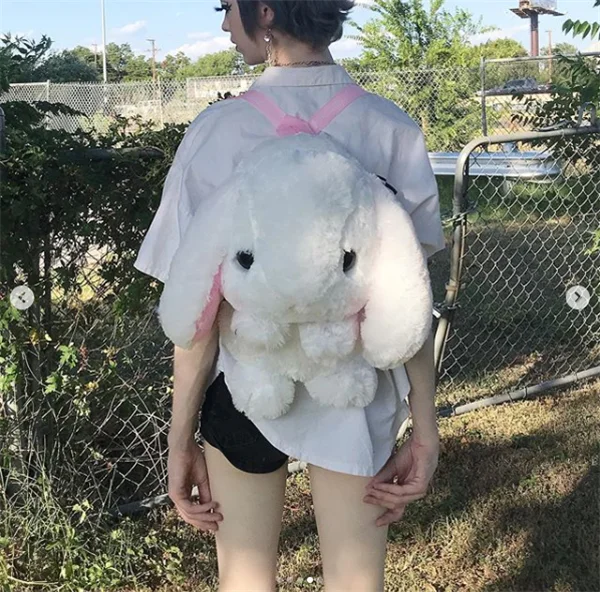Deal Zone Review for Japanese lolita cute plush loppy eared rabbit backpack  YV169