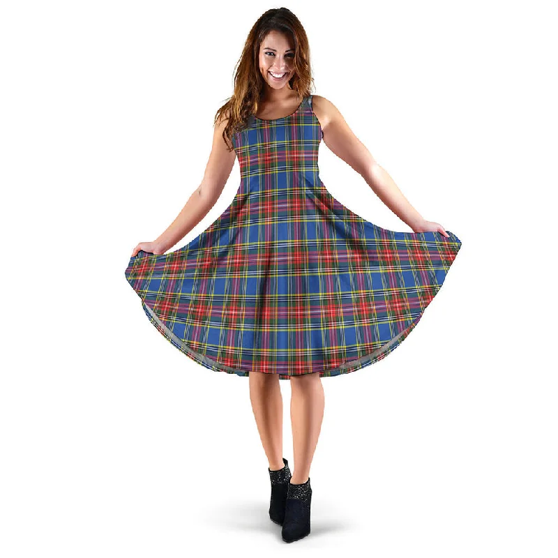 Warehouse Sale MacBeth (McBeth) Tartan Sleeveless Midi Womens Dress