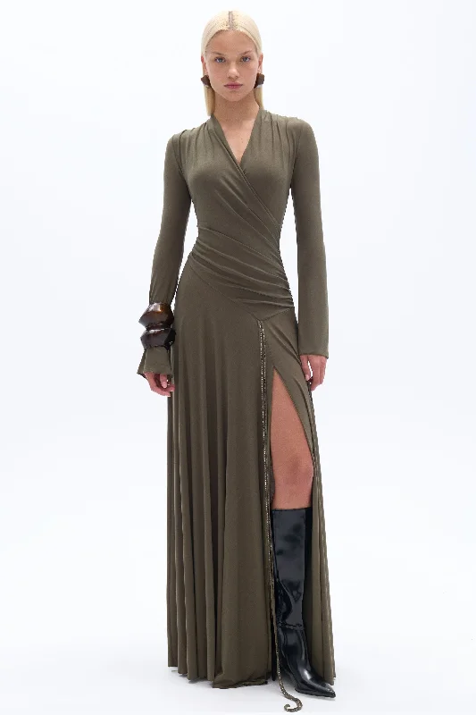 Massive Deals Double Breasted Long Dress