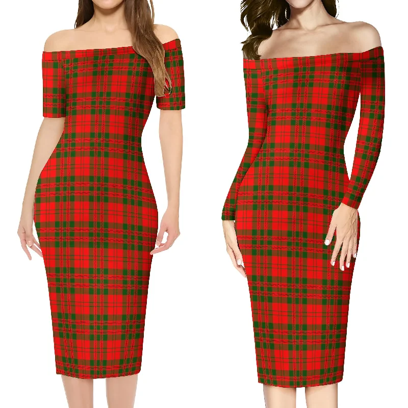 Huge Savings Livingstone Modern Tartan Off Shoulder Lady Dress