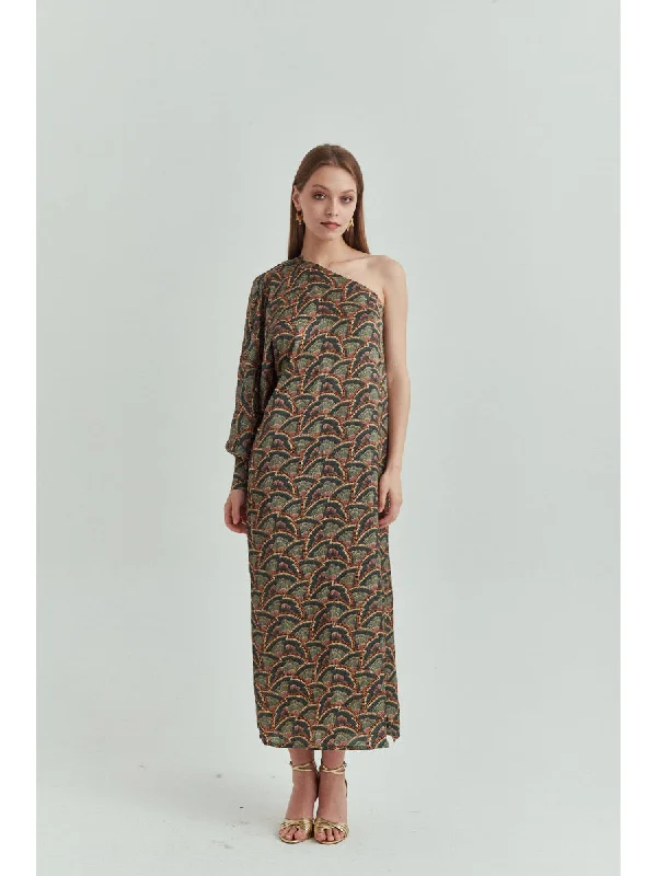 Deal Alert Helene Labyrinth One Shoulder Dress