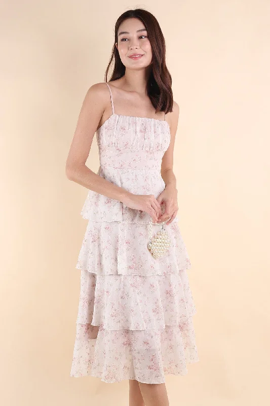Buy More, Save More RESTOCKED** THISTLE FLORAL MIDAXI IN ROSE