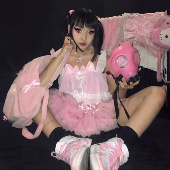 Huge Savings Review For Lolita Pink Lace Backpack YV40996