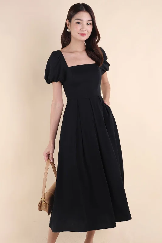 Bargain Prices ROSELLE PUFF SLEEVE MAXI IN BLACK