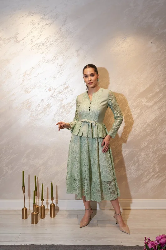 Big Discounts Green Rouen Dress