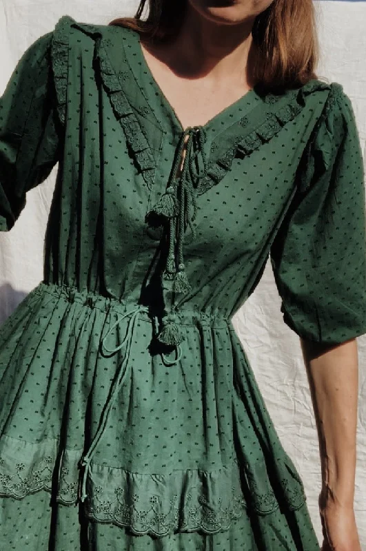 Stock Clearance SMALL RESTOCK LITTÉRAIRE FOREST GREEN DRESS