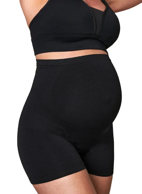 BLANQI Seamless Maternity Over Belly Support Boyshorts - Black