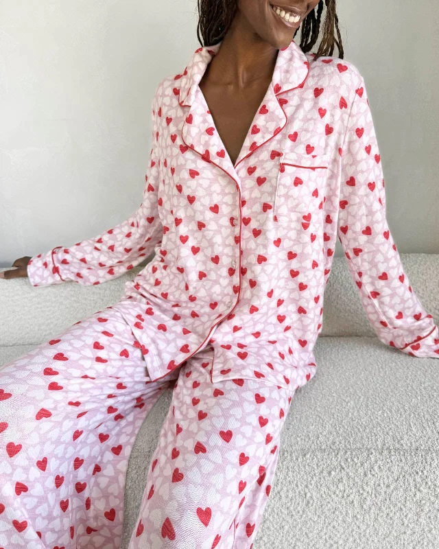 Candy Heart Flora Pillow Soft PJ Set