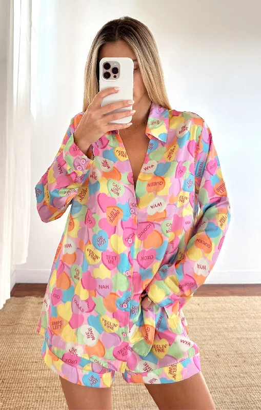 Early Riser PJ Set ~ Candy Crush Silky