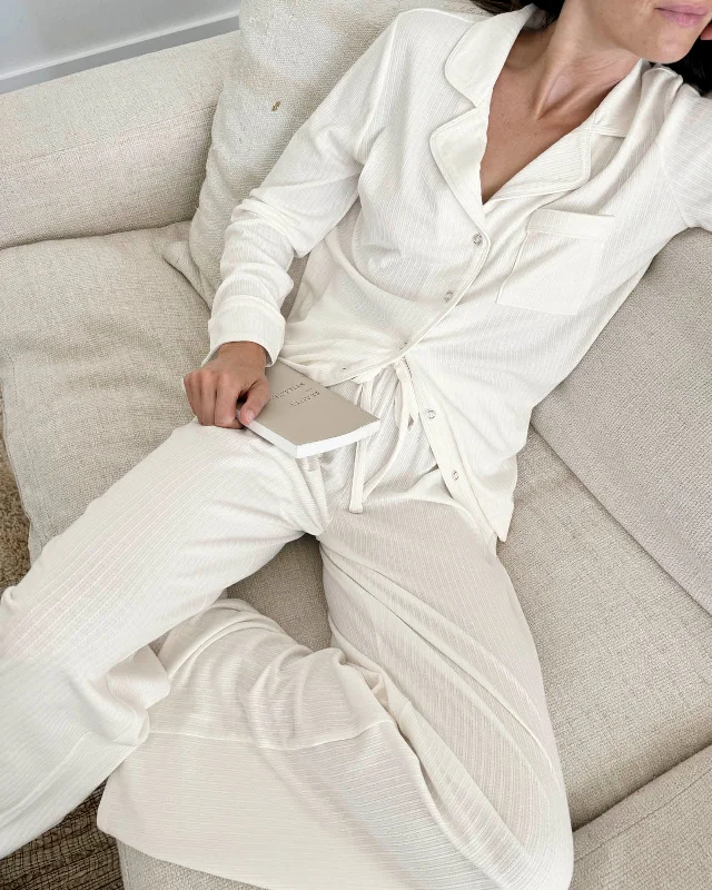 Ivory Flora Mini Cable PJ Set