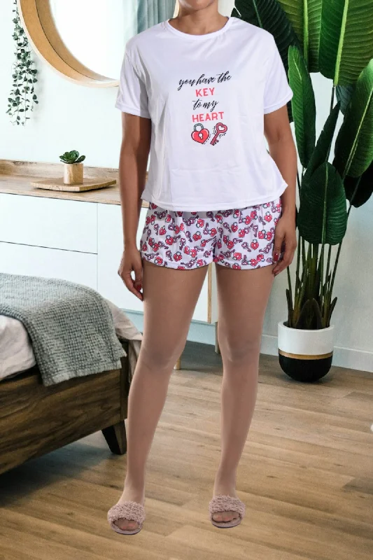 Fantastic Deals Top dealsLock And Key Printed  Pj Set