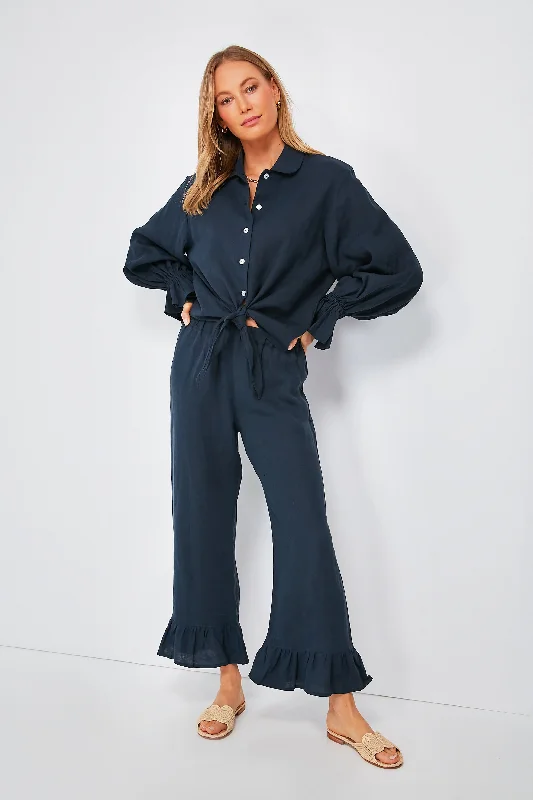 Price Fest Unbeatable pricesNavy Rumba Linen Lounge Suit