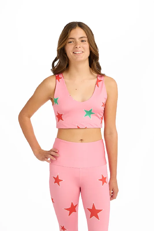 Pink Christmas Stars U-Bra