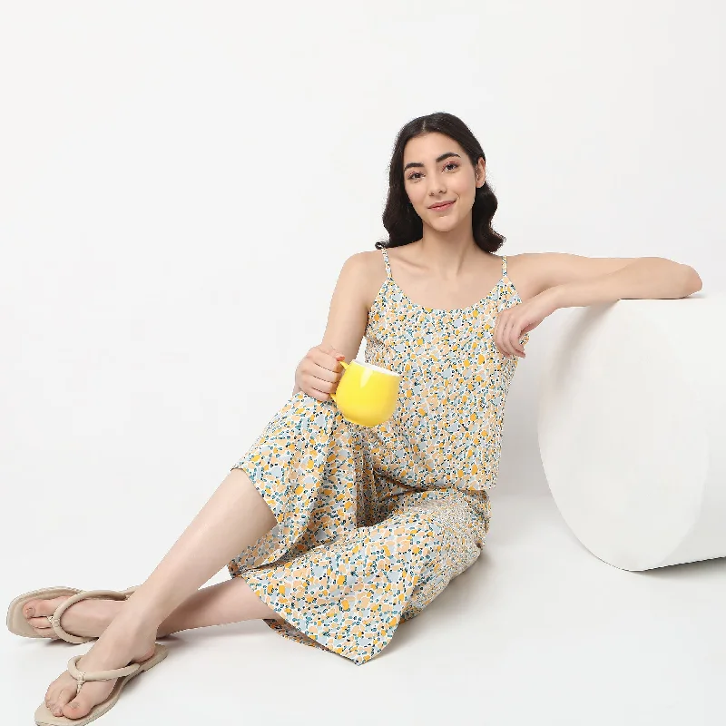Friends and Family Sale Top dealsRegular Fit Printed Top with Palazzo Sleepwear Set Friends and Family Sale Top dealsRegular Fit Printed Top with Palazzo Sleepwear Set