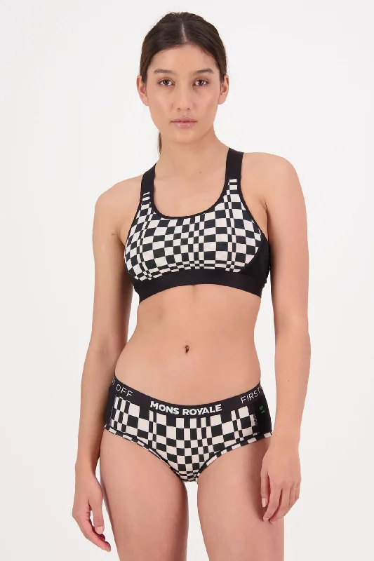 Stella Merino X-Back Bra - Checkers