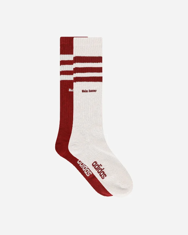 Wales Bonner Socks Wonder White / Burgundy