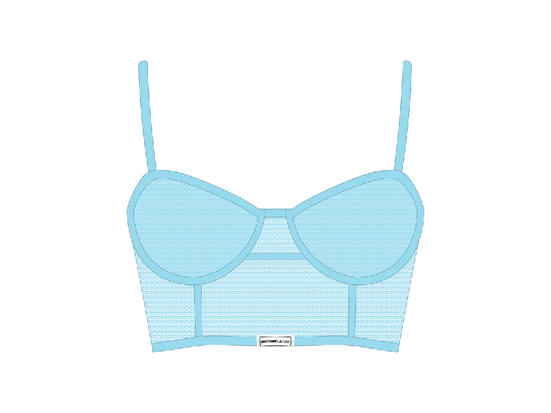 Baby Blue Mesh Camisole Top