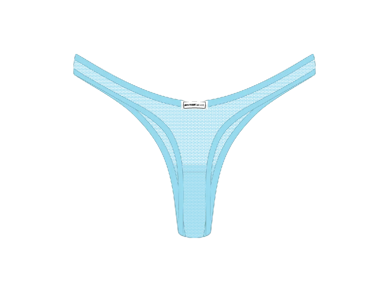 Baby BlueMesh 80s Thong