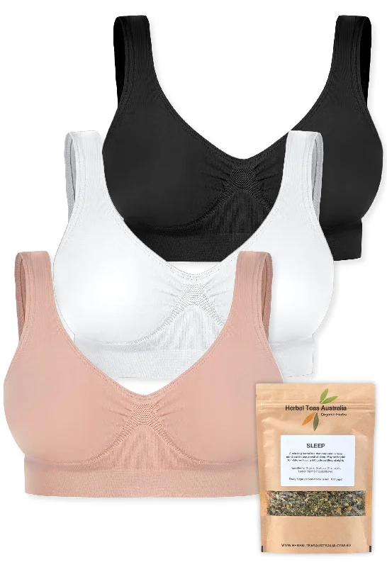 Bamboo Pull On Sleep Bra + Restful Slumber Tea Set