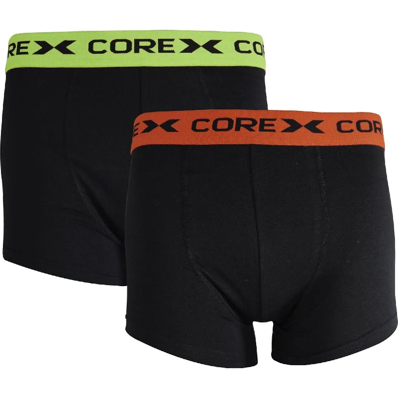 CoreX Fitness Classic (2 Pack) Mens Boxer Shorts - Black