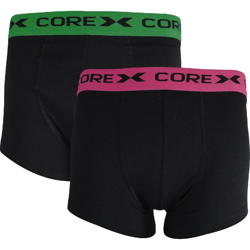 CoreX Fitness Classic (2 Pack) Mens Boxer Shorts - Black