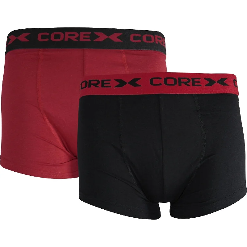 CoreX Fitness Classic (2 Pack) Mens Boxer Shorts - Black