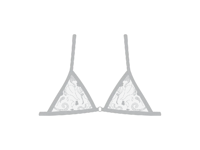 Hills Grey Minimal Lace Bralette