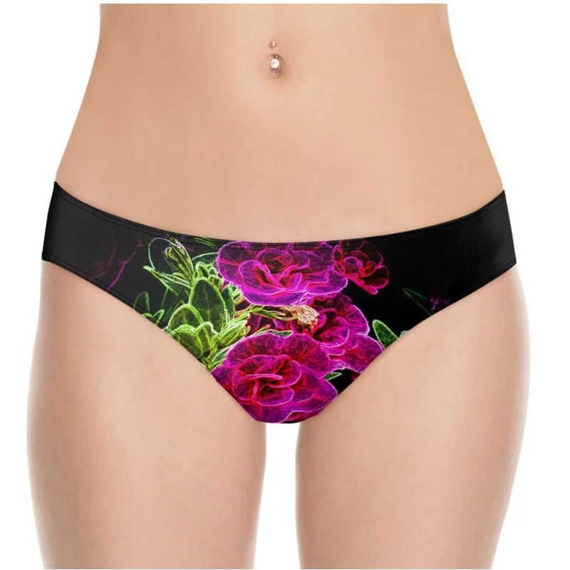 Floral Embosses: Roses 02-01 Ladies Designer Briefs