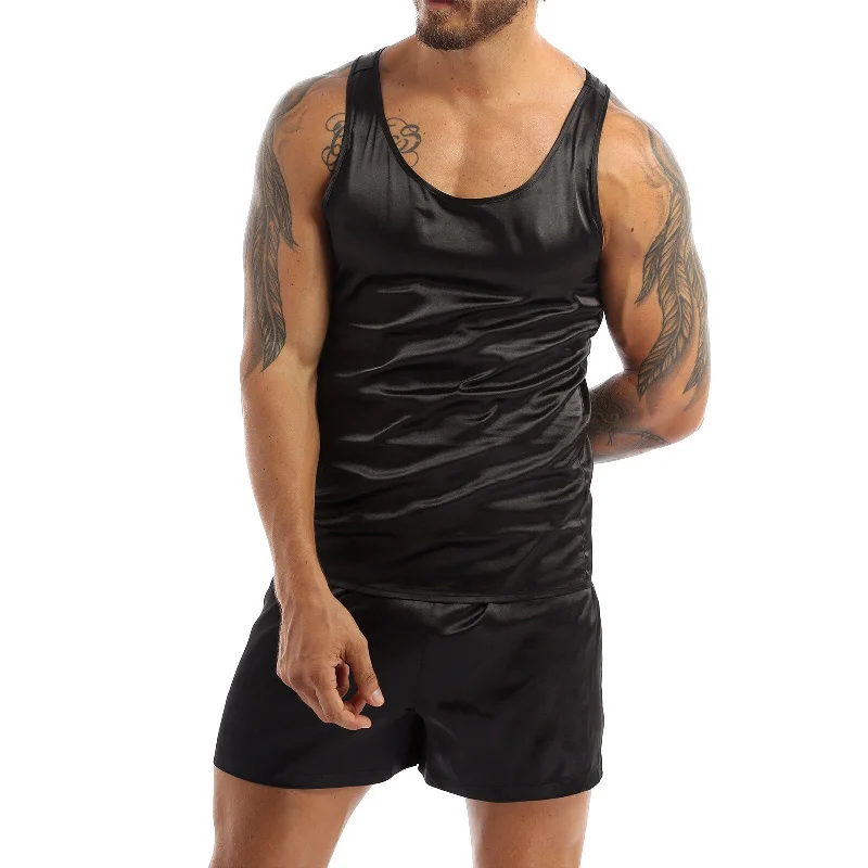 Men Satin Pyjamas Set