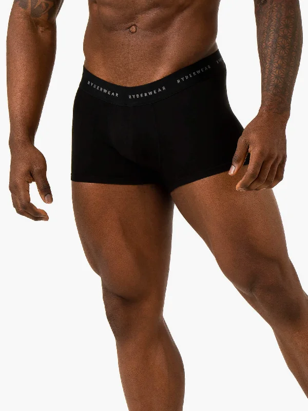 Mens Boxer Brief Underwear - Black