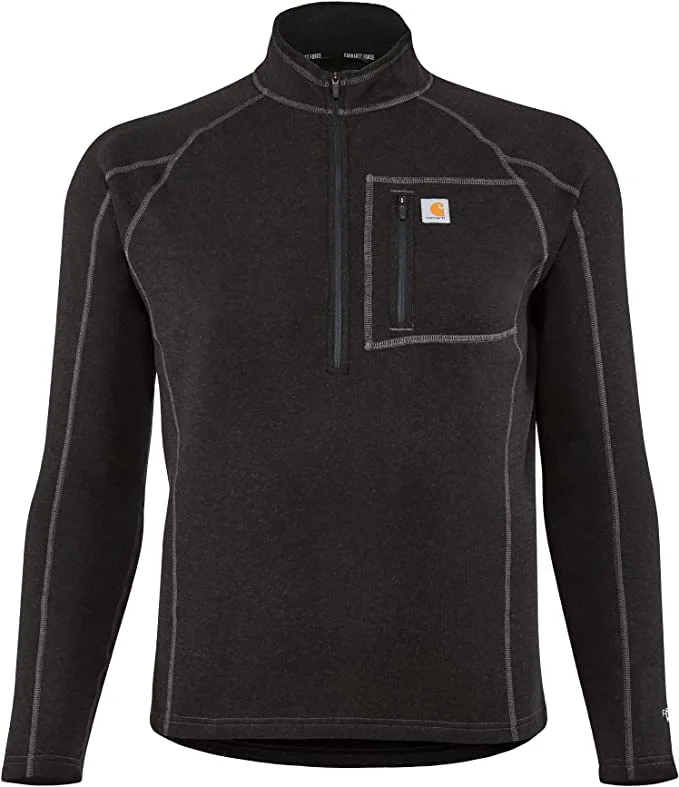 Men's Force Heavyweight Synthetic Wool-Blend Fleece Base Layer Quarter-Zip Top