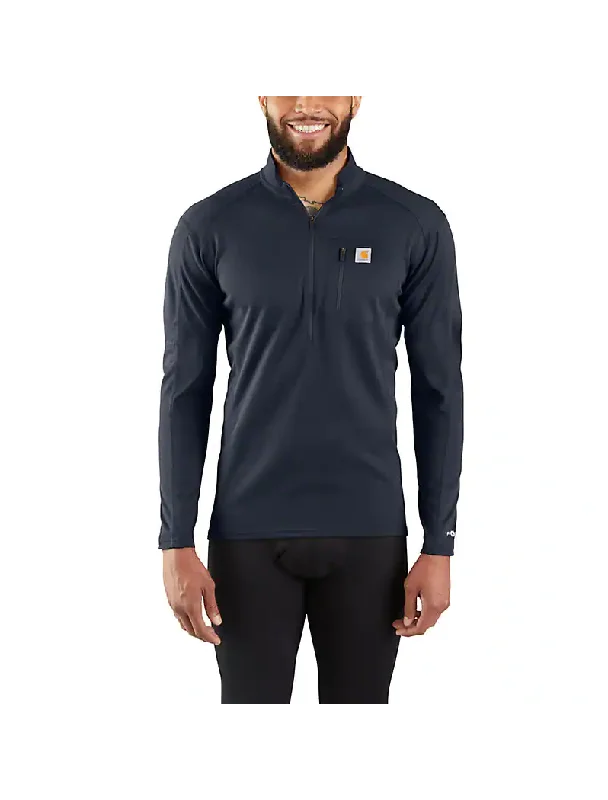 Men's Force Midweight Micro-Grid Base Layer Quarter-Zip Pocket Top