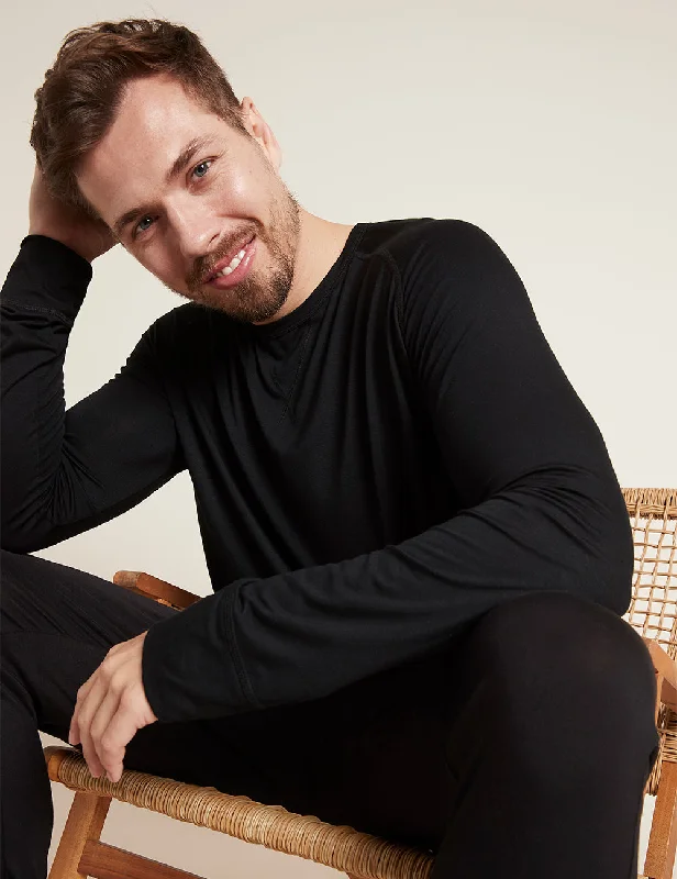 Men's Long Sleeve Sleep Tee - Black