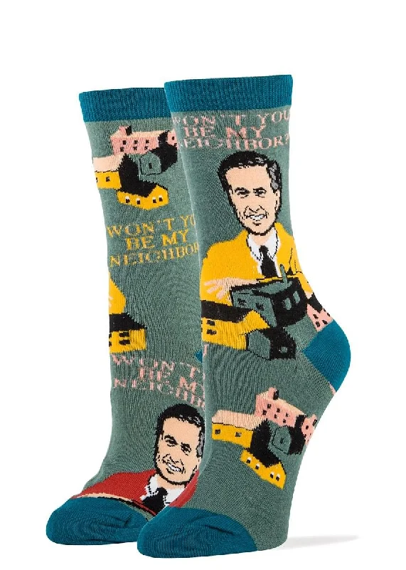 Mister Rogers Be My Neighbor Women's Crew Socks | One Size