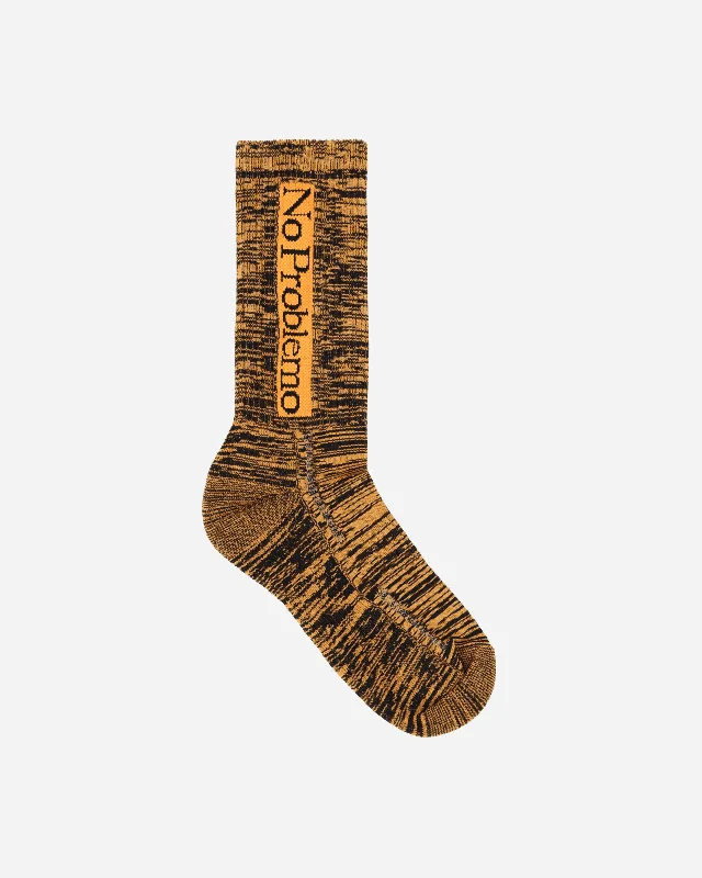 Glitch Knit Socks Orange