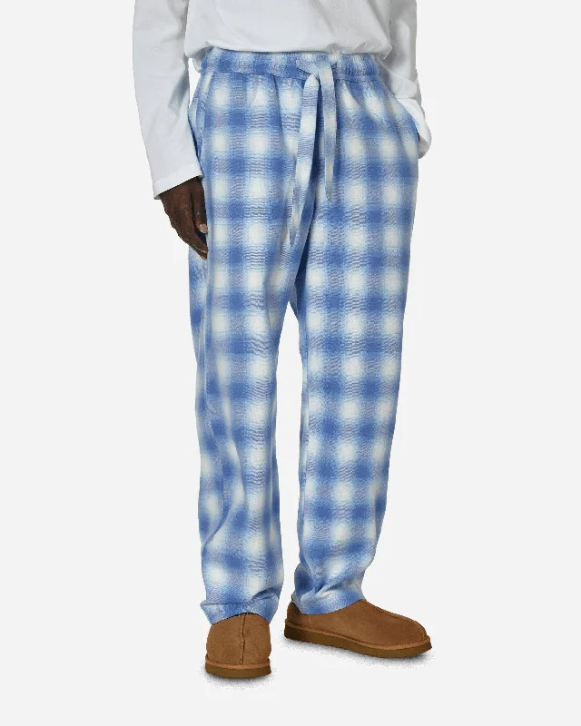 Flannel Plaid Pijamas Pants Blue