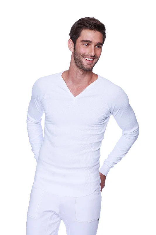 Thermal V-Neck Long Sleeve (White)