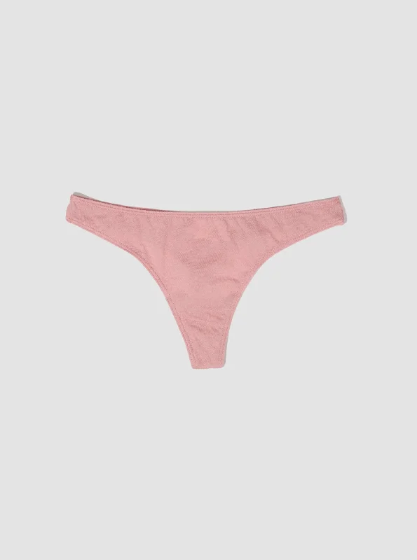 100% Organic Cotton Thong - Mauve